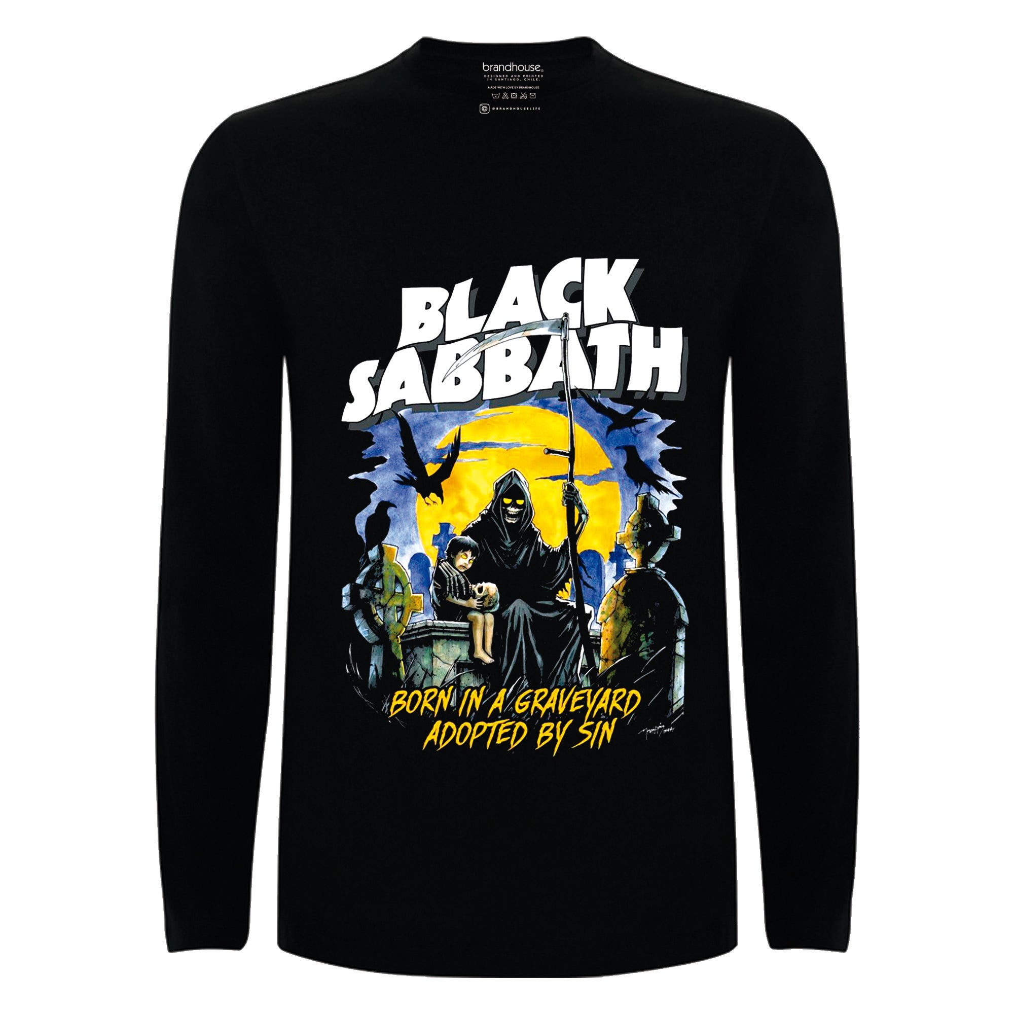 Polera Black Sabbath Born in a Graveyard