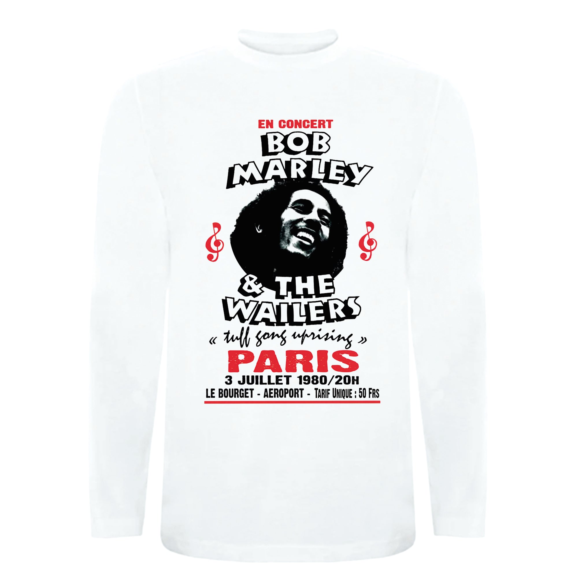 Polera Bob Marley Live in Paris 1980
