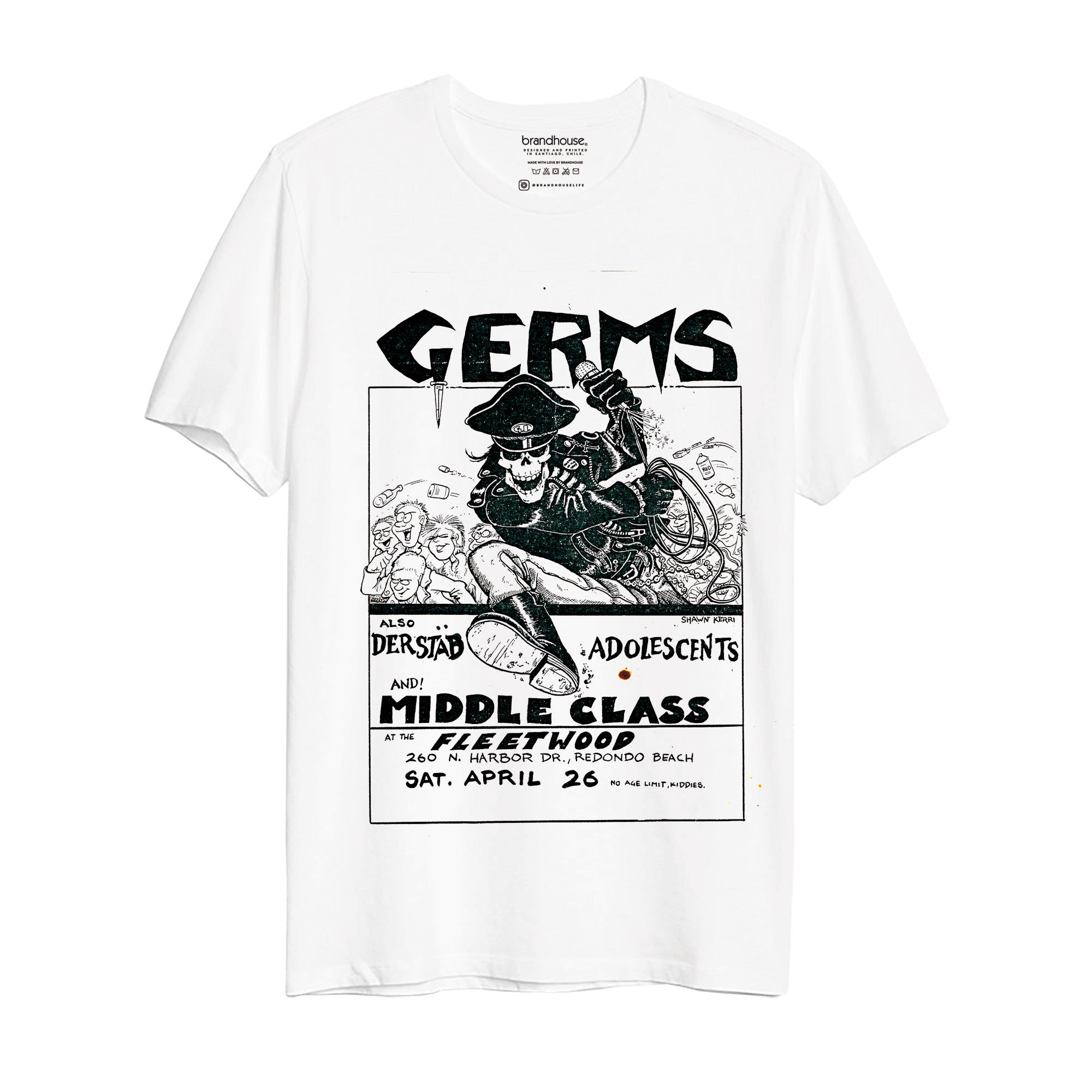 Polera The Germs | Punk LA Auténtico | Envío Rápido a Chile