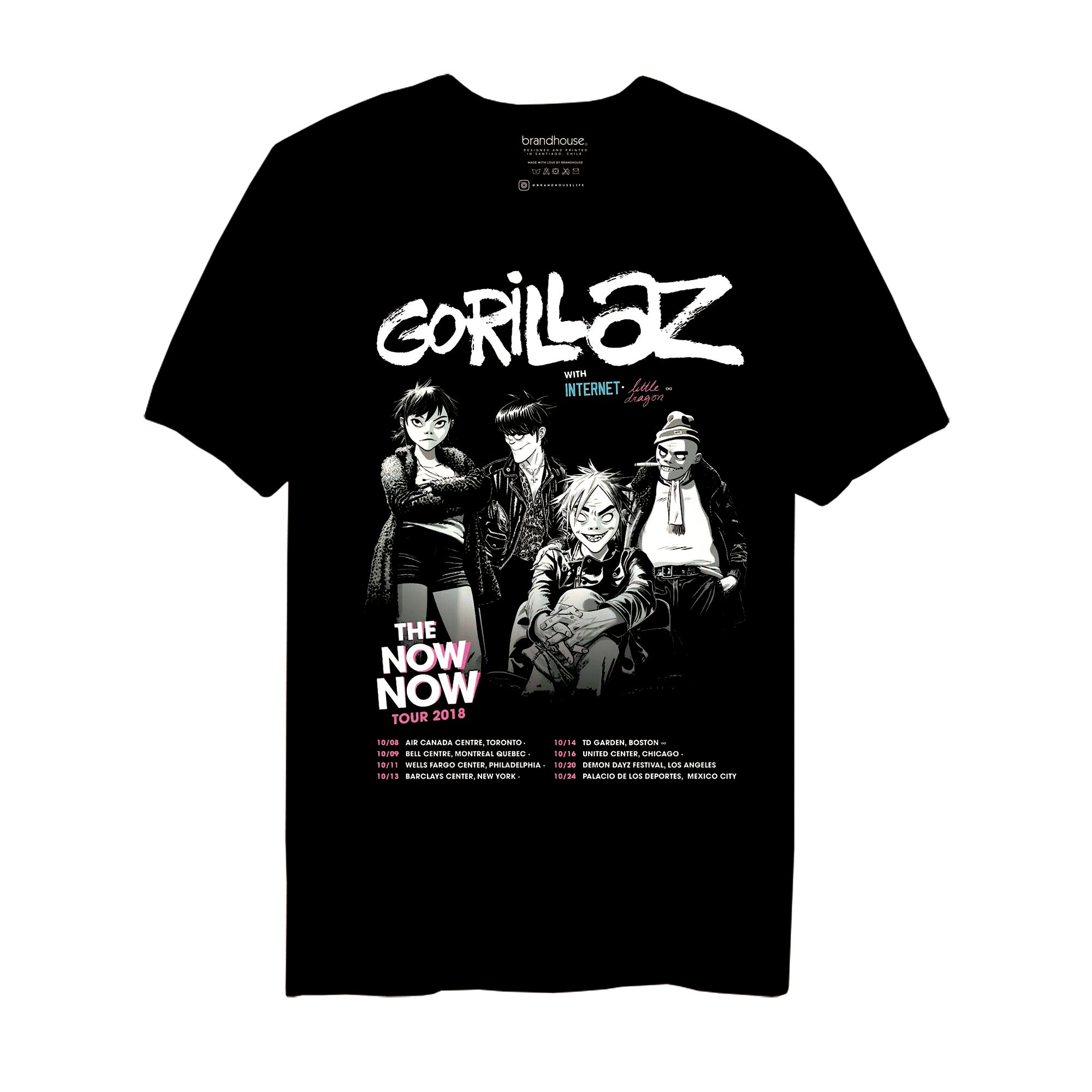 Polera Gorillaz The Nownow Tour 2018
