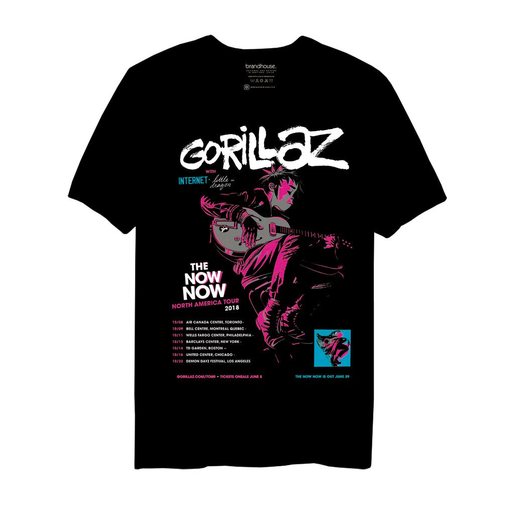 Polera Gorillaz The Nownow Tour 2018 2