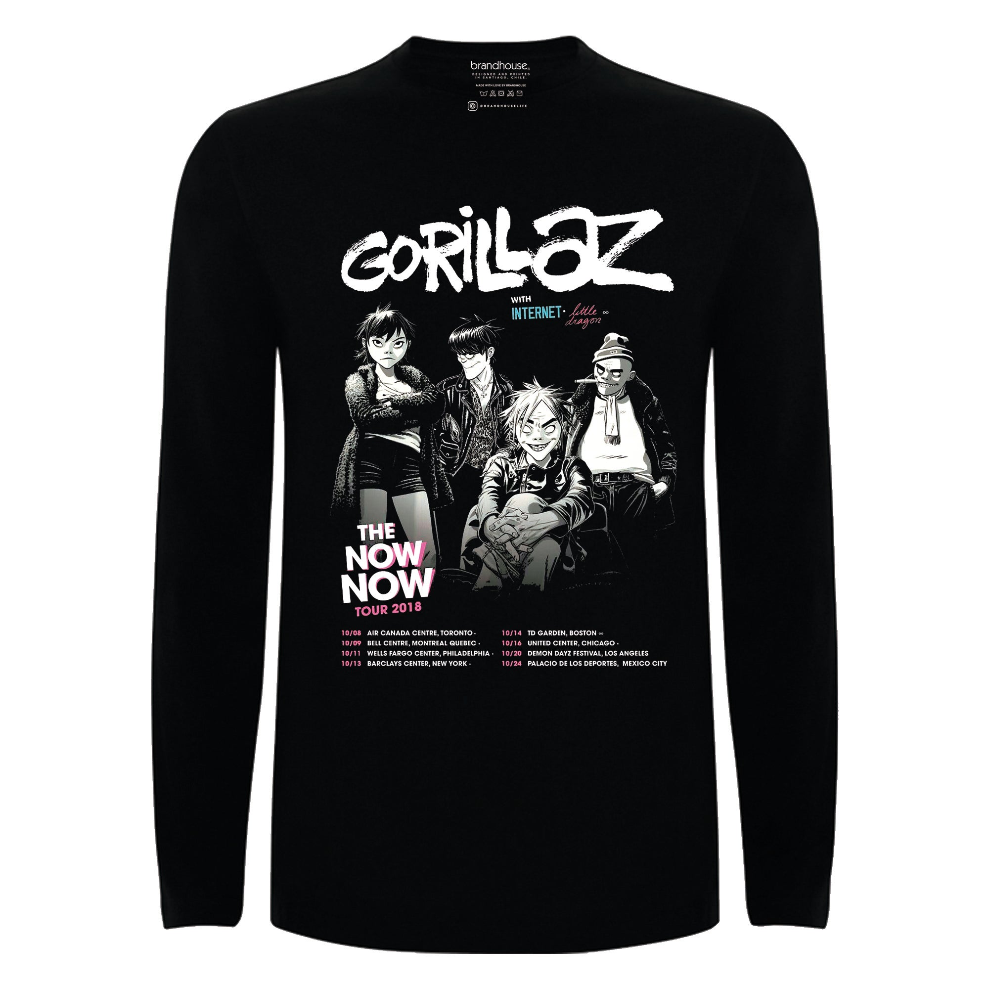 Polera Gorillaz The Nownow Tour 2018
