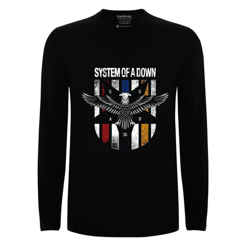 Polera System of a Down Eagle Shield